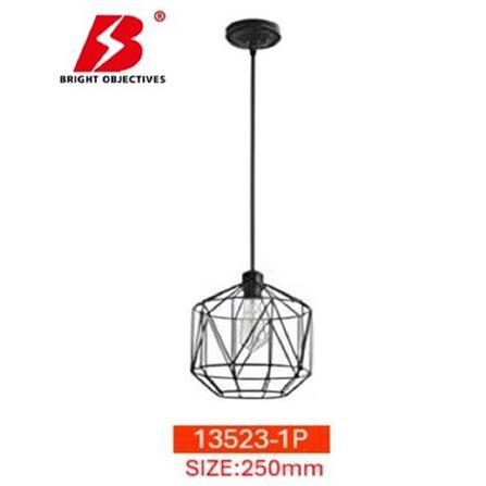 BRIGHT OBJECTIVES CHANDELIER 13523-1P BK 250MM STEEL BLACK