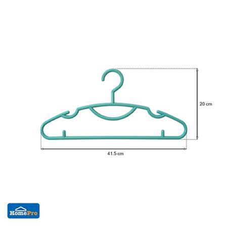 CLOTHES HANGER H-004 LT GREEN PLIM (1X6)
