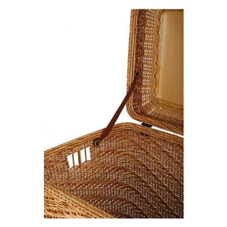 BASKET SQUARE+LID MONARCH 47CM NATURE BROWN