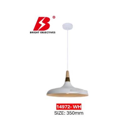 BRIGHT OBJECTIVES CHANDELIER 14972-1P 350MM STEEL WHITE