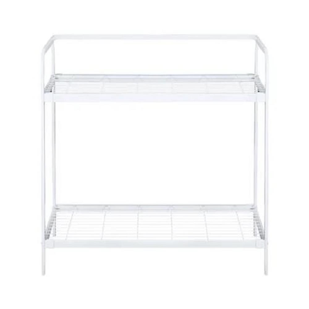 CLOTH RACK+2 TIER SHELF 80cm COCO WHITE