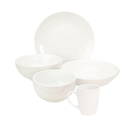 LITTLE HOMES STONEWARE DEEP PLATE 8.5 INCH - WHITE