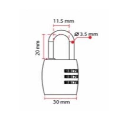 SOLEX  SOLEX LOCK C33YL  PADLOCK SINGLE