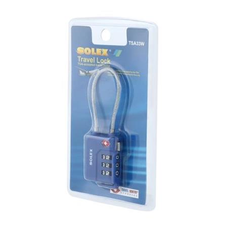 SOLEX  SOLEX LOCK TSA33W-BL  PADLOCK SINGLE