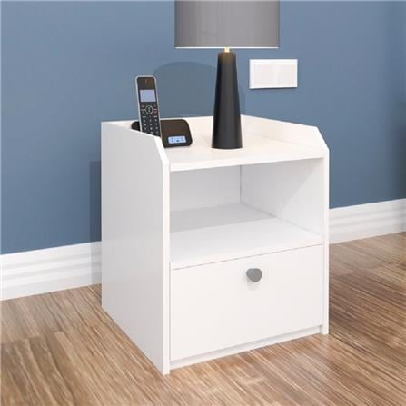 Side Table HUGO1 Drawer White