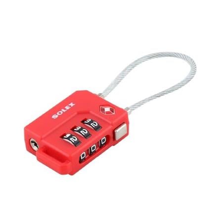 SOLEX  SOLEX LOCK TSA33W-RD  PADLOCK SINGLE