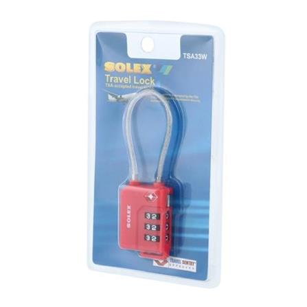 SOLEX  SOLEX LOCK TSA33W-RD  PADLOCK SINGLE