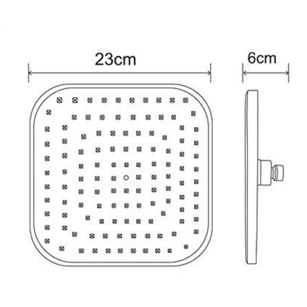 RASLAND RAIN SHOWER RA SQ-RAIN2022 STAINLESS STEEL 304