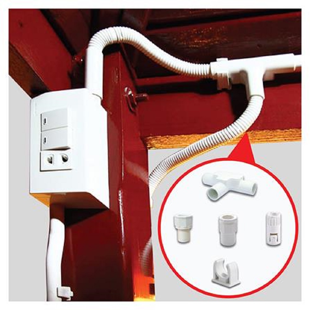 ELECKTA FLEXI HOSE 20MM X5M WHITE