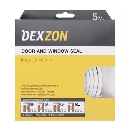 DEXZON DOOR AND WINDOW SEAL 6X9MM 5M WHITE