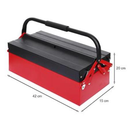 PROFESSIONAL TOOL BOX MATALL 3-COMPARTMENT BLACK/RED