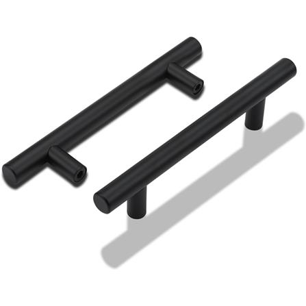 AVIO FURNITURE HANDLE A362 STAINLESS STEEL 96MM MATT BLACK EACH