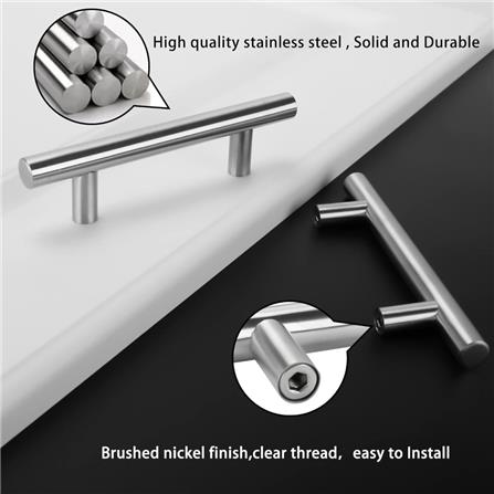 AVIO FURNITURE HANDLE A351 STAINLESS STEEL SU304 96MM SILVER EACH