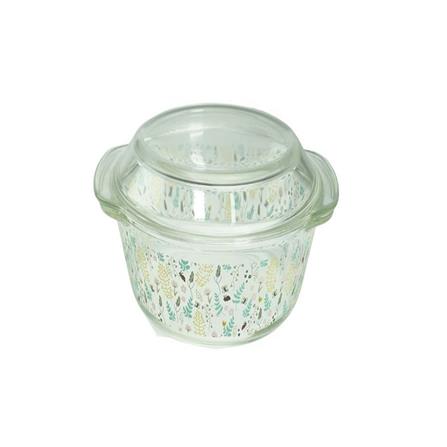 LITTLE HOMES HARVEST BOROSILICATE ROUND GLASS CASSEROLE 2L