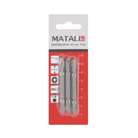 MATALL DOUBLE-ENDED SCRW BIT (PH2) 65MM 3PC/PCK