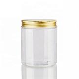 PLASTIC PET JAR 0.8L WITH ALUMINIUM GOLD LID