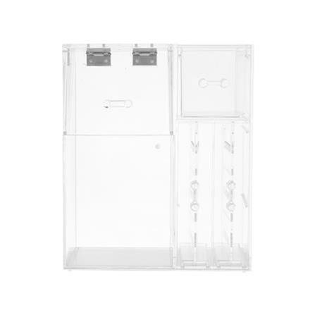 MAKEUP BOX EARRINGS GLOSSY STACKO 18X9.5X21CM CLEAR