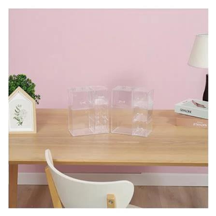 MAKEUP BOX EARRINGS GLOSSY STACKO 18X9.5X21CM CLEAR