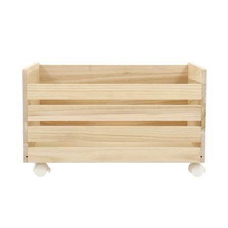 WOODEN BOX WITH WHEELS STACKO COZI 60X30X37CM NATURAL