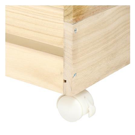 WOODEN BOX WITH WHEELS STACKO COZI 60X30X37CM NATURAL