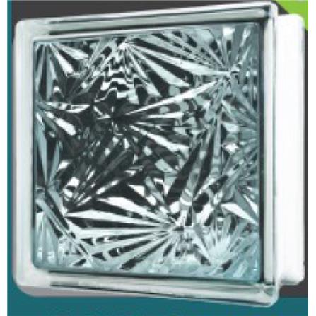 CHANG KAEW GLASS BLOCK 19X19X8CM SNOWY GEM CLEAR