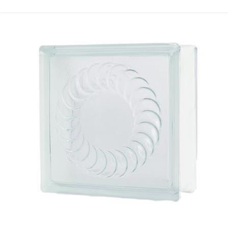 CHANG KAEW GLASS BLOCK 19X19X8CM LOTUS CLEAR