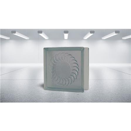 CHANG KAEW GLASS BLOCK 19X19X8CM LOTUS CLEAR