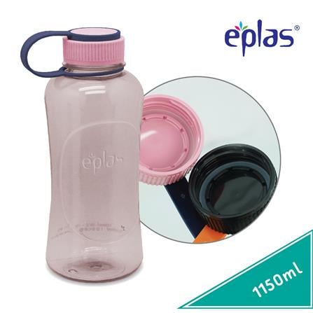 EPLAS WATER BOTTLE 1150ML W/STRAW EGG-1150BPA