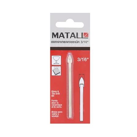 MATALL GLASS & TILE DRILL BIT 3/16" (ROUND SHANK)