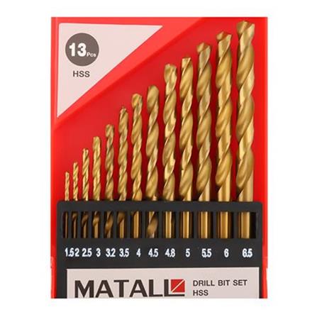 MATALL METAL TWIST DRILL BIT SET 13PCS/PACK