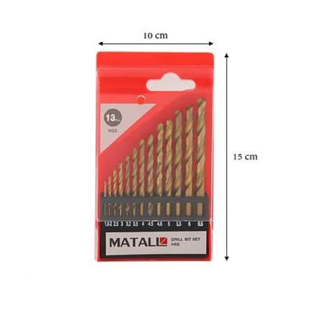 MATALL METAL TWIST DRILL BIT SET 13PCS/PACK