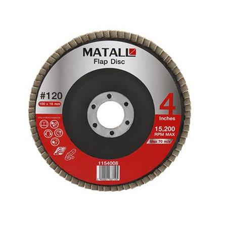 MATALL FLAP DISC 4" 120-G 2PCS