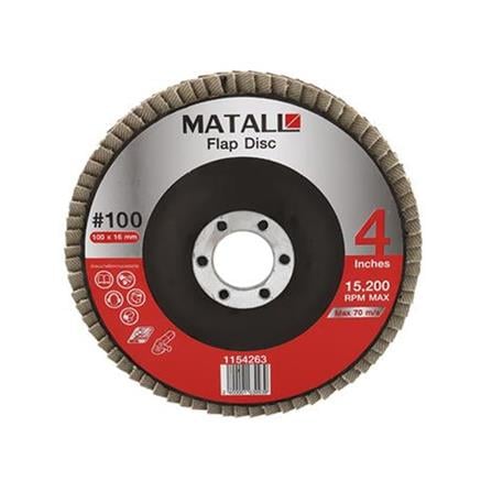 MATALL FLAP DISC 4" 100-G 2PCS