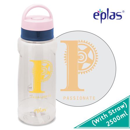 EPLAS WATER BOTTLE 2500ML WITH STRAW TRITAN BPA-FREE EGT-2500BPA