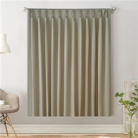 HLS CURTAIN FRENCH PLEAT ZAFA UV 140X180CM DARK BROWN