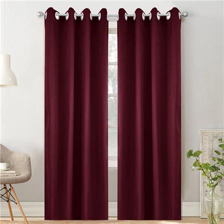 HLS CURTAIN EYELET LILY UV 140X250CM RED