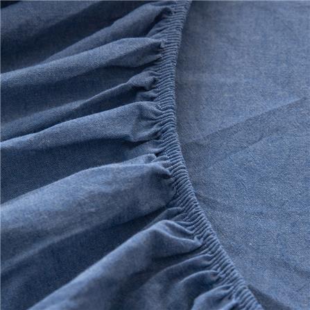 HLS BEDSHEET JAPANESE STYLE COTTON QUEEN BLUE