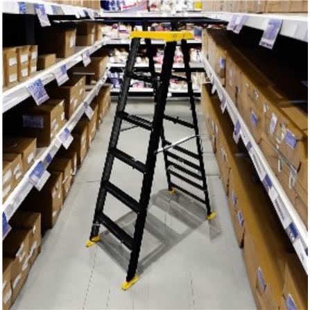 A-FRAME LADDER SANKI 6-STEP BLACK-YELLOW