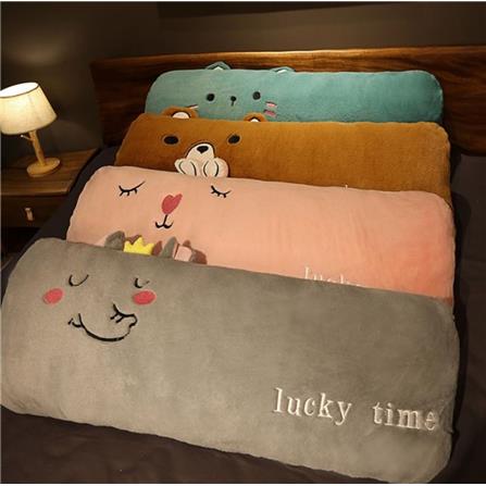 HLS PLUSH CUSHION CAT 60CM GREEN