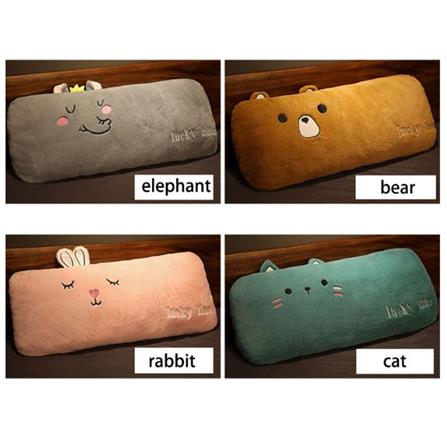 HLS PLUSH CUSHION CAT 60CM GREEN