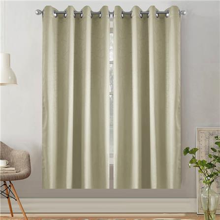 HLS CURTAIN EYELET LILY UV 140X250CM LIGHT BROWN
