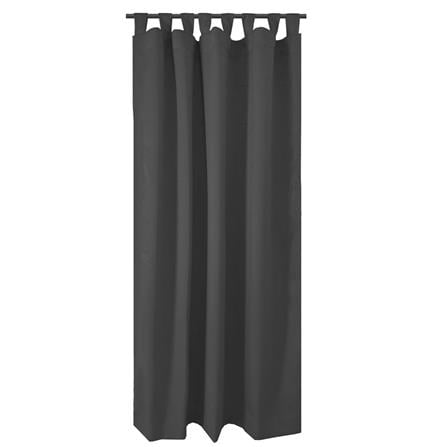 HLS CURTAIN TAB TOP LILY UV 140X250CM DARK GRAY