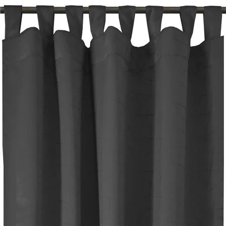 HLS CURTAIN TAB TOP LILY UV 140X250CM DARK GRAY