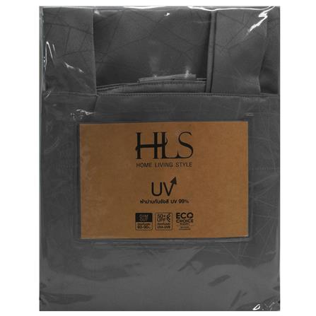 HLS CURTAIN TAB TOP LILY UV 140X280CM DARK GRAY