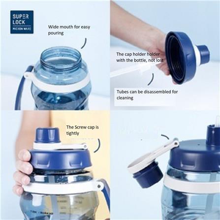 WATER BOTTLE TRITAN SUPE LOCK 3L GREEN