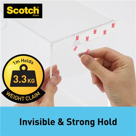 SCOTCH CLEAR DOUBLE-SIDED MOUNTING TAPE 19MMx1.5M (410-S19)