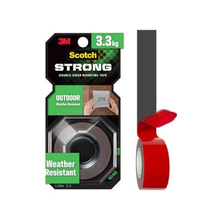 SCOTCH OUTDOOR DOUBLE-SIDED MOUNTING TAPE 19MMx1.5M (411-S19)