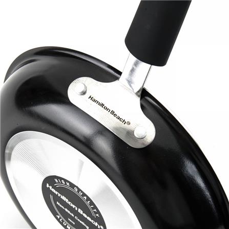 HAMILTON BEACH ELEGANCE BLACK ALUMINUM FRY PAN 10IN (26CM), BLACK NON-STICK COATING