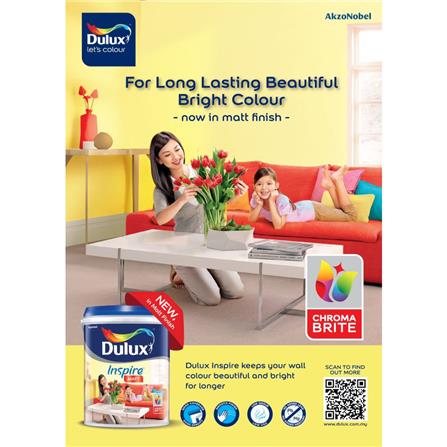 DULUX INSPIRE MATT 5L BASE D INTERIOR PAINT