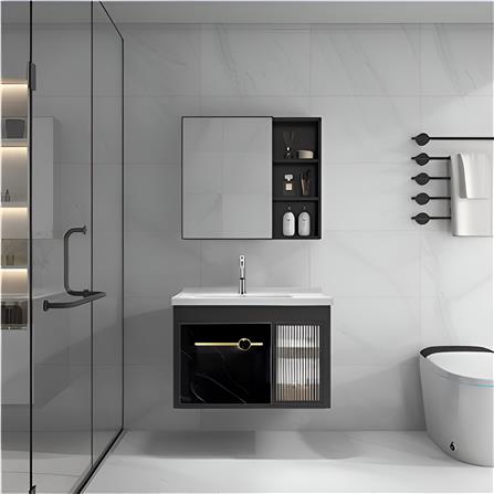 MD COUNTER WASHBASIN MBCS-600-MBB 5 IN 1 MARBLE BLACK